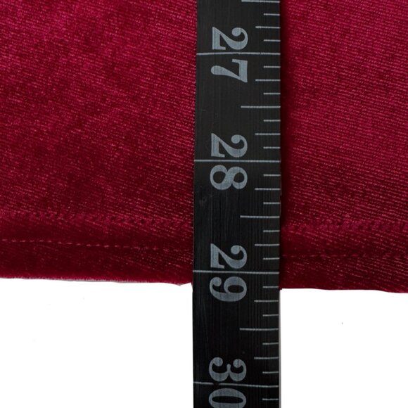 Umgee BURGUNDY Dark Red L Velvet Smocked Ruching Blouse - Picture 7 of 10